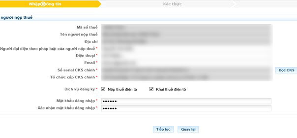 đăng ký nộp thuế điện tử